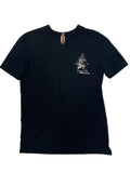 Camiseta John Galliano Underwear Negra - Cuello en V - Gráfico Fauno / Mitológico