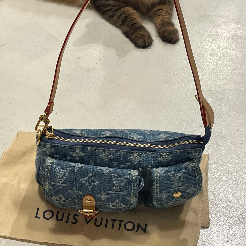 Bolso Louis Vuitton Monogram Denim Pleaty con Bolsillos Externos