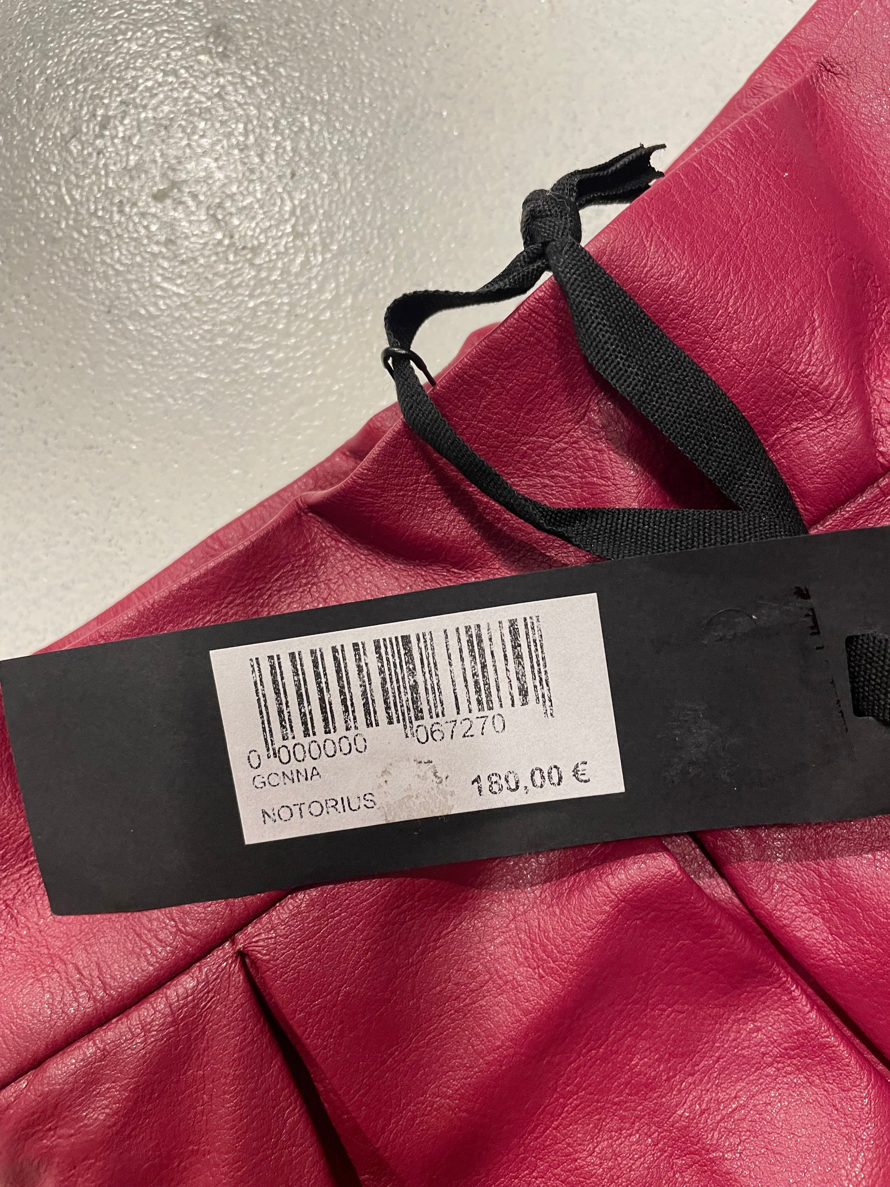 Falda PINKO Midi "Notorius" en Similpelle Color Frambuesa - talla 38