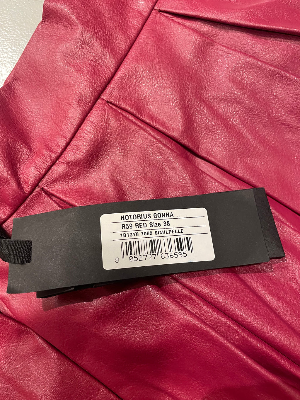 Falda PINKO Midi "Notorius" en Similpelle Color Frambuesa - talla 38