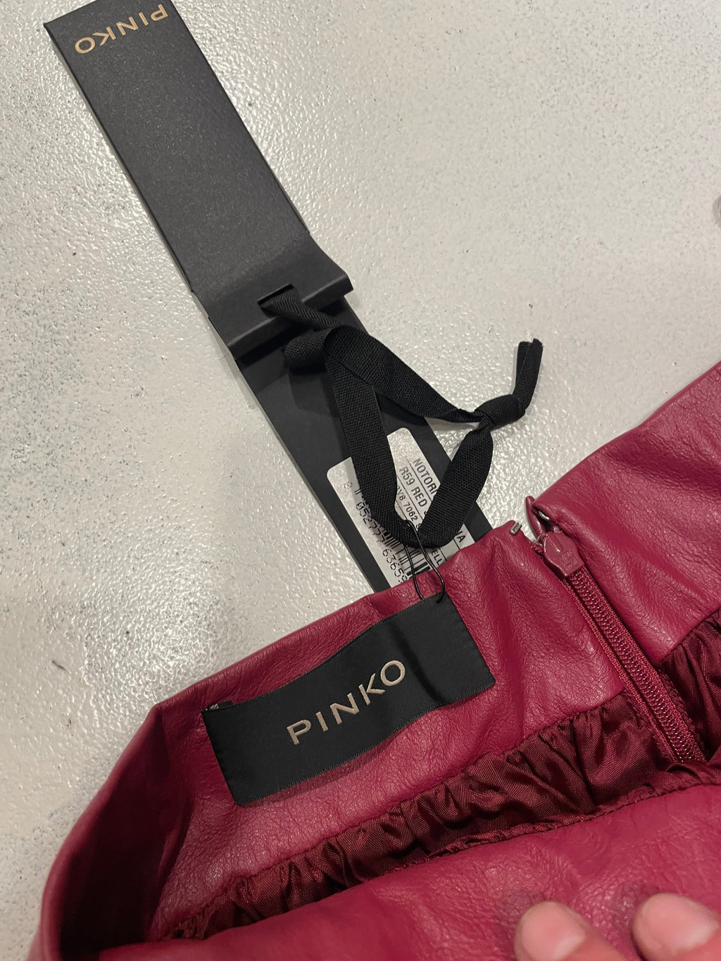 Falda PINKO Midi "Notorius" en Similpelle Color Frambuesa - talla 38
