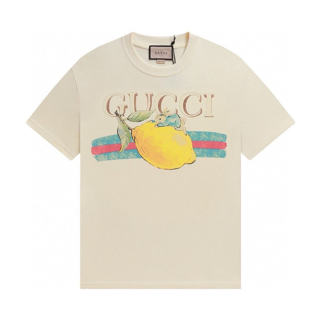 Camiseta Gucci x Peter Rabbit – Ilustración de Limón Vintage y Franja Web