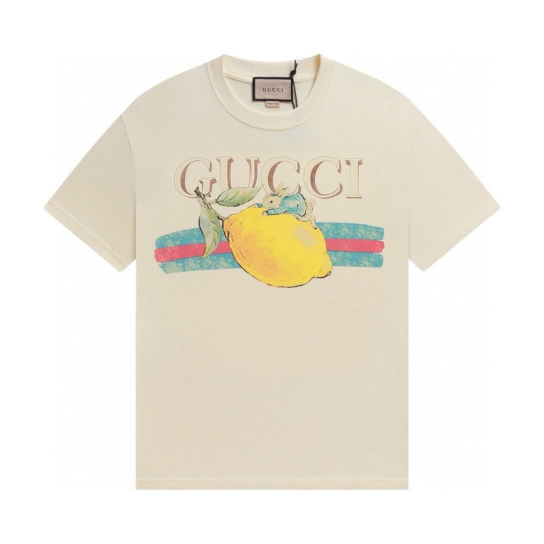 Camiseta Gucci x Peter Rabbit – Ilustración de Limón Vintage y Franja Web