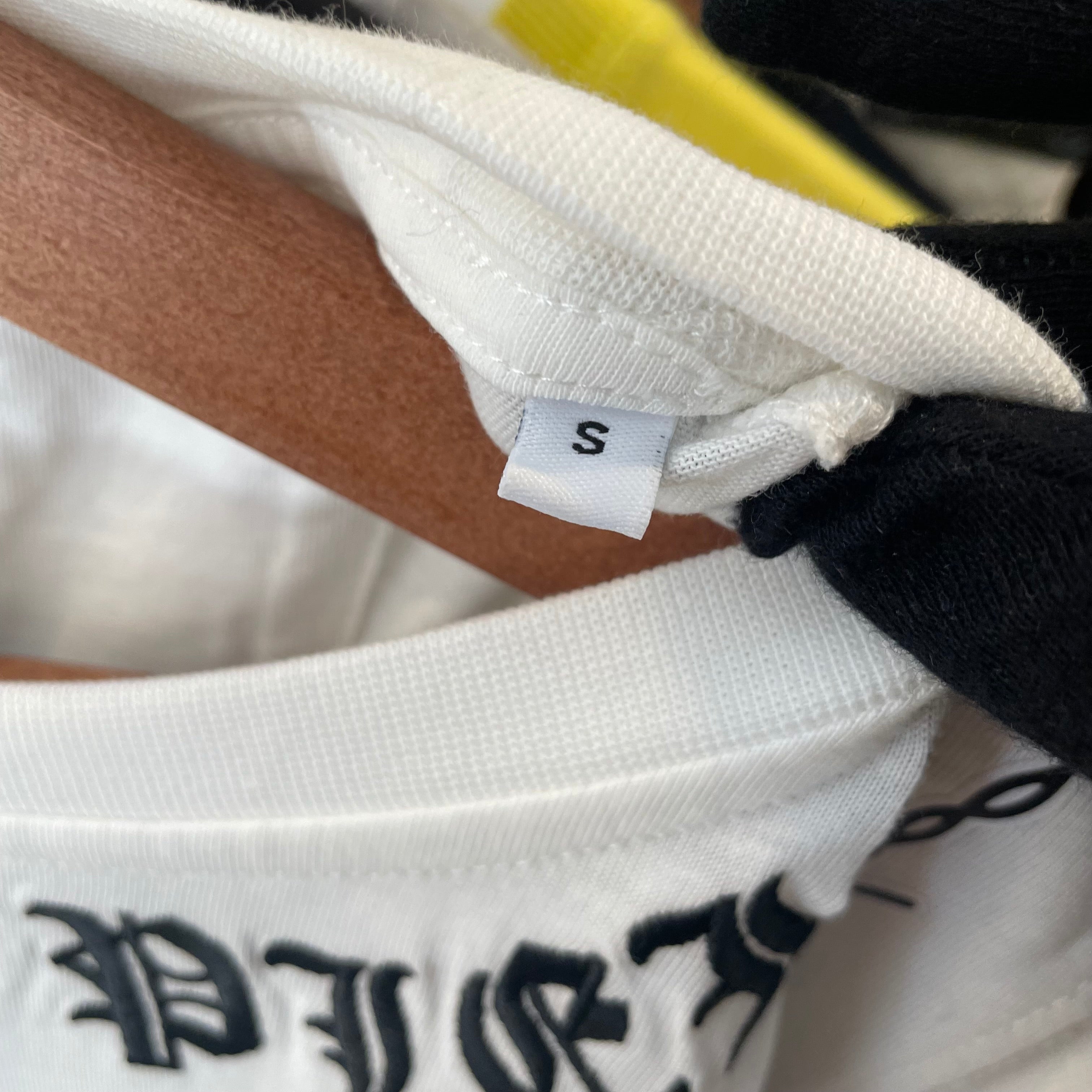 Camiseta Philipp Plein Blanca - Gráfico Cobras y Letras Góticas - Talla S
