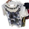 Camiseta Philipp Plein Blanca - Gráfico Cobras y Letras Góticas - Talla S