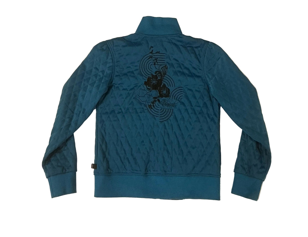 Chaqueta acolchada Protest azul turquesa con bordado trasero.Talla S