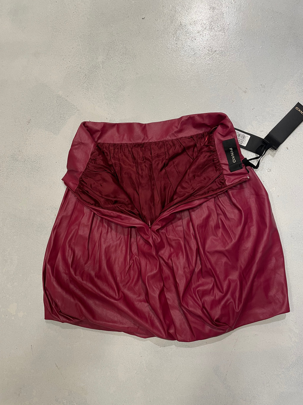 Falda PINKO Midi "Notorius" en Similpelle Color Frambuesa - talla 38