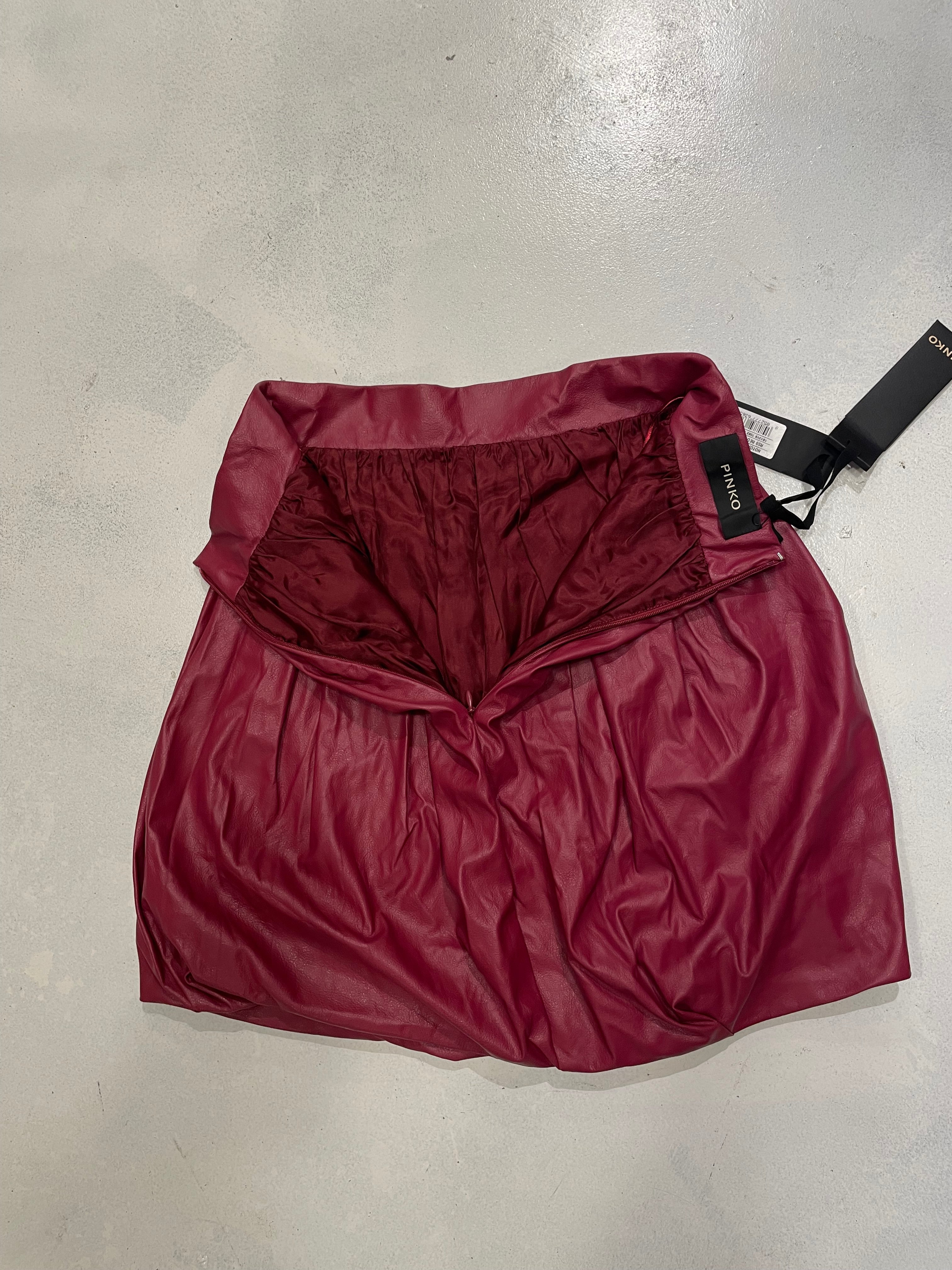 Falda PINKO Midi "Notorius" en Similpelle Color Frambuesa - talla 38