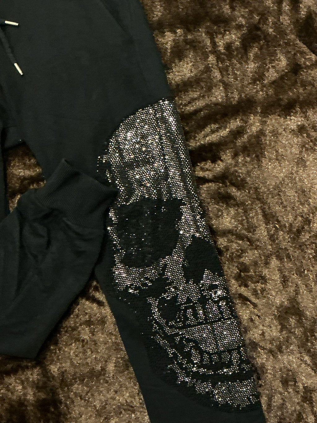 Pantalón de chándal Philipp Plein Negro con Calavera de Estrás (SS15).